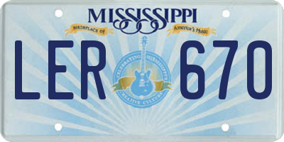 MS license plate LER670