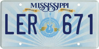 MS license plate LER671