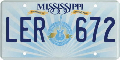 MS license plate LER672
