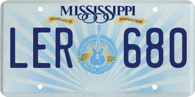 MS license plate LER680
