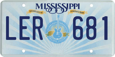 MS license plate LER681