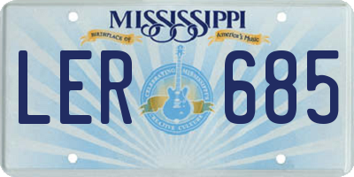 MS license plate LER685