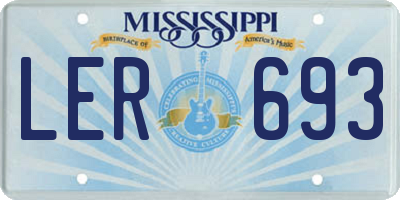 MS license plate LER693