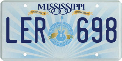 MS license plate LER698