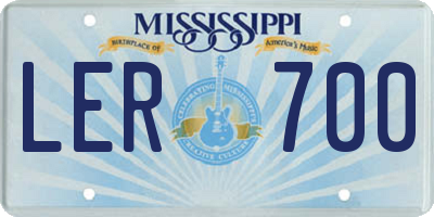 MS license plate LER700