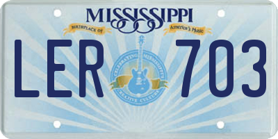 MS license plate LER703