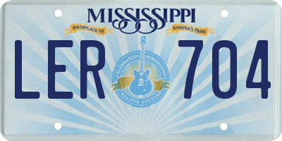 MS license plate LER704