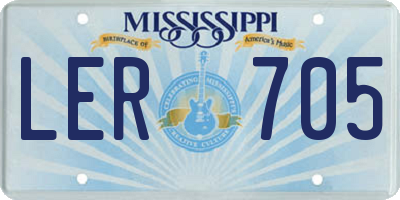 MS license plate LER705