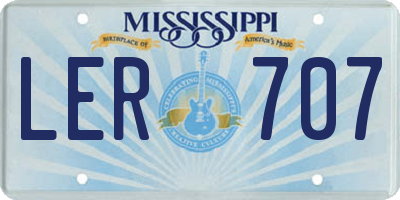 MS license plate LER707