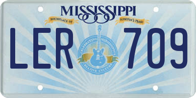 MS license plate LER709