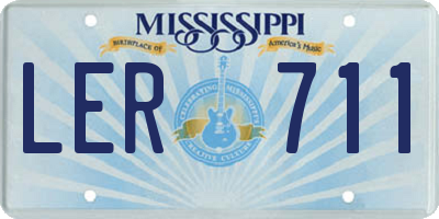 MS license plate LER711