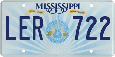 MS license plate LER722