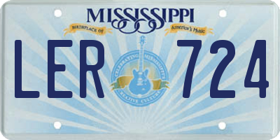 MS license plate LER724