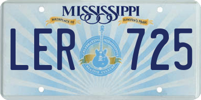 MS license plate LER725