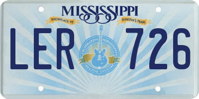 MS license plate LER726