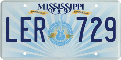 MS license plate LER729