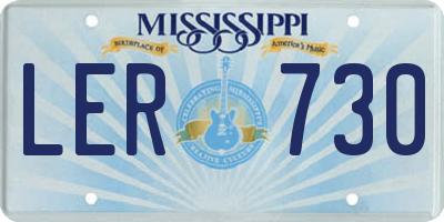 MS license plate LER730