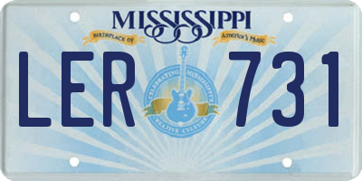 MS license plate LER731