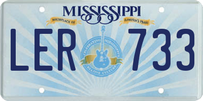 MS license plate LER733
