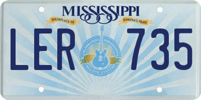 MS license plate LER735