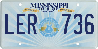 MS license plate LER736