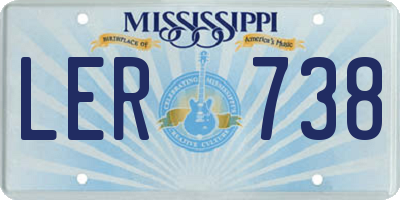 MS license plate LER738