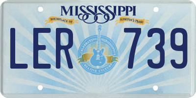 MS license plate LER739