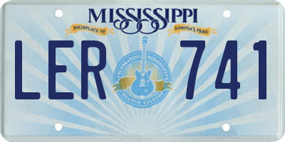 MS license plate LER741