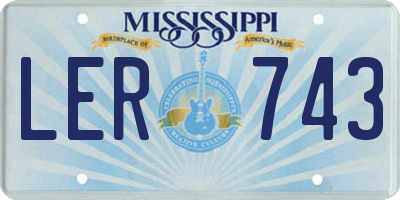 MS license plate LER743