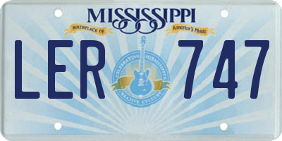 MS license plate LER747