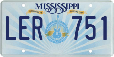 MS license plate LER751