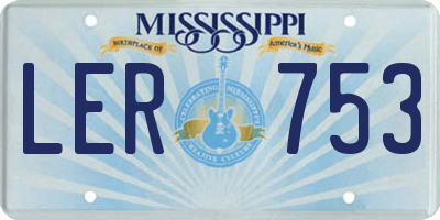 MS license plate LER753