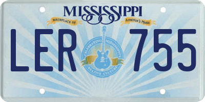 MS license plate LER755