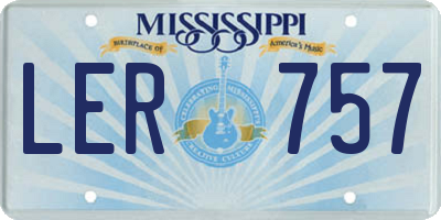 MS license plate LER757