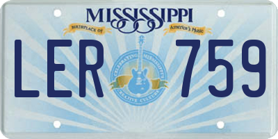 MS license plate LER759