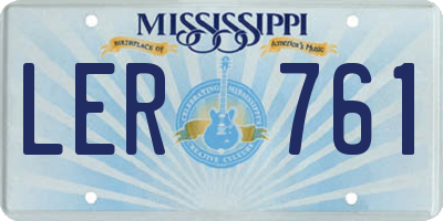 MS license plate LER761
