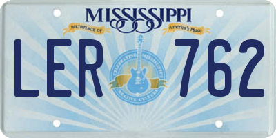 MS license plate LER762