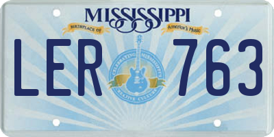 MS license plate LER763