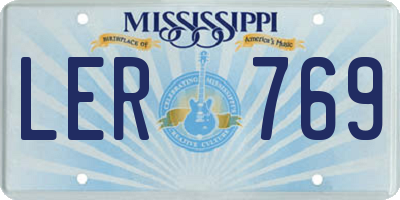 MS license plate LER769
