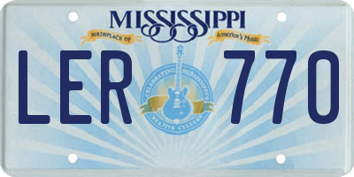 MS license plate LER770
