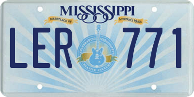 MS license plate LER771