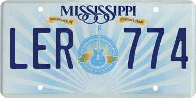 MS license plate LER774