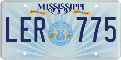 MS license plate LER775