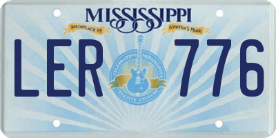 MS license plate LER776