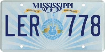 MS license plate LER778
