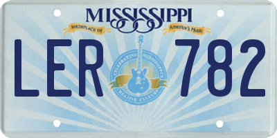 MS license plate LER782