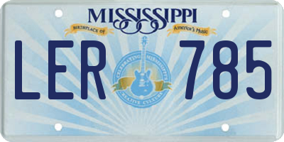 MS license plate LER785