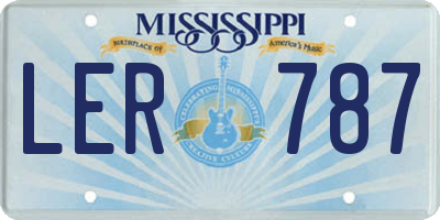 MS license plate LER787