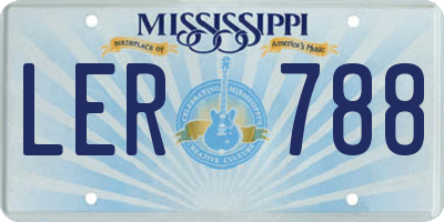 MS license plate LER788
