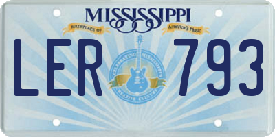 MS license plate LER793